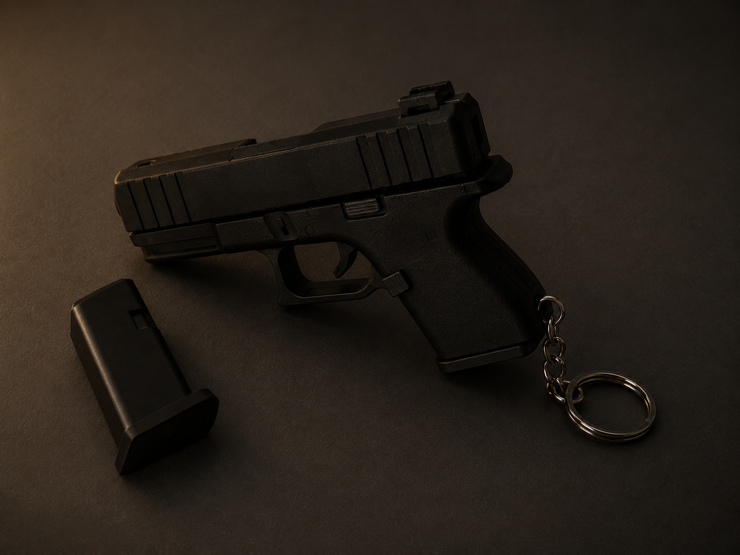 *SOB ENCOMENDA* Chaveiro Decorativo Pistola Glock - Preto e Branco