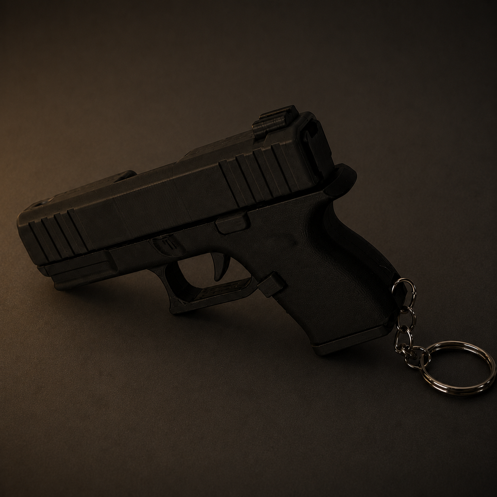 *SOB ENCOMENDA* Chaveiro Decorativo Pistola Glock - Preto e Branco