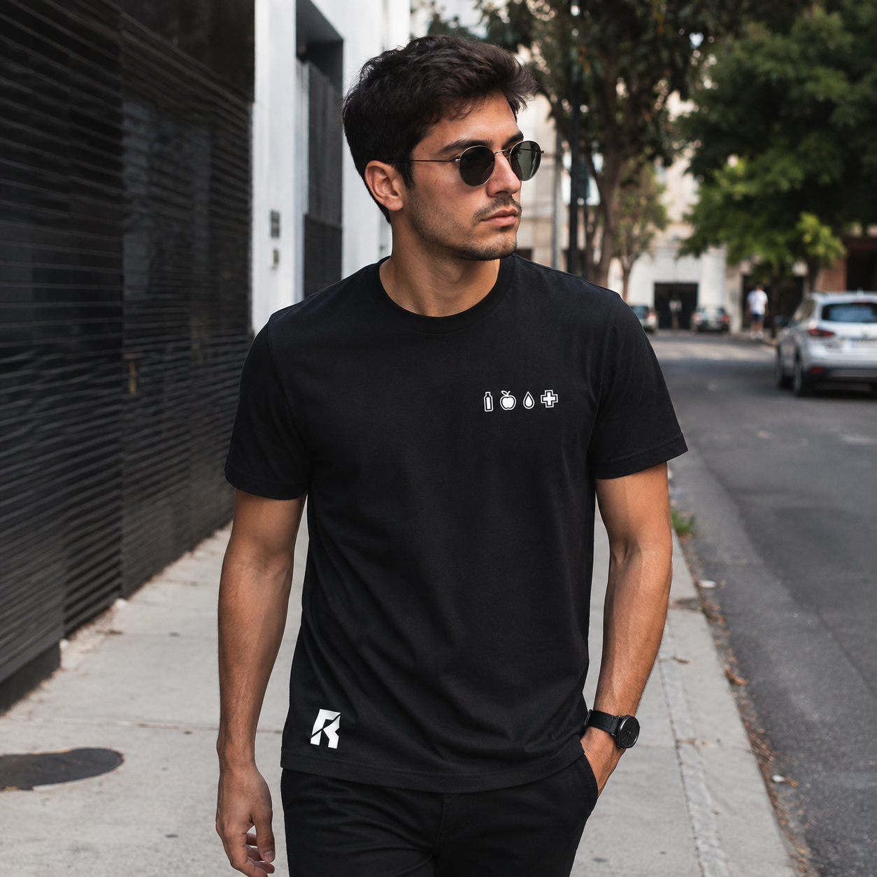 T-Shirt Status Saúde Simples & Logo Ricco