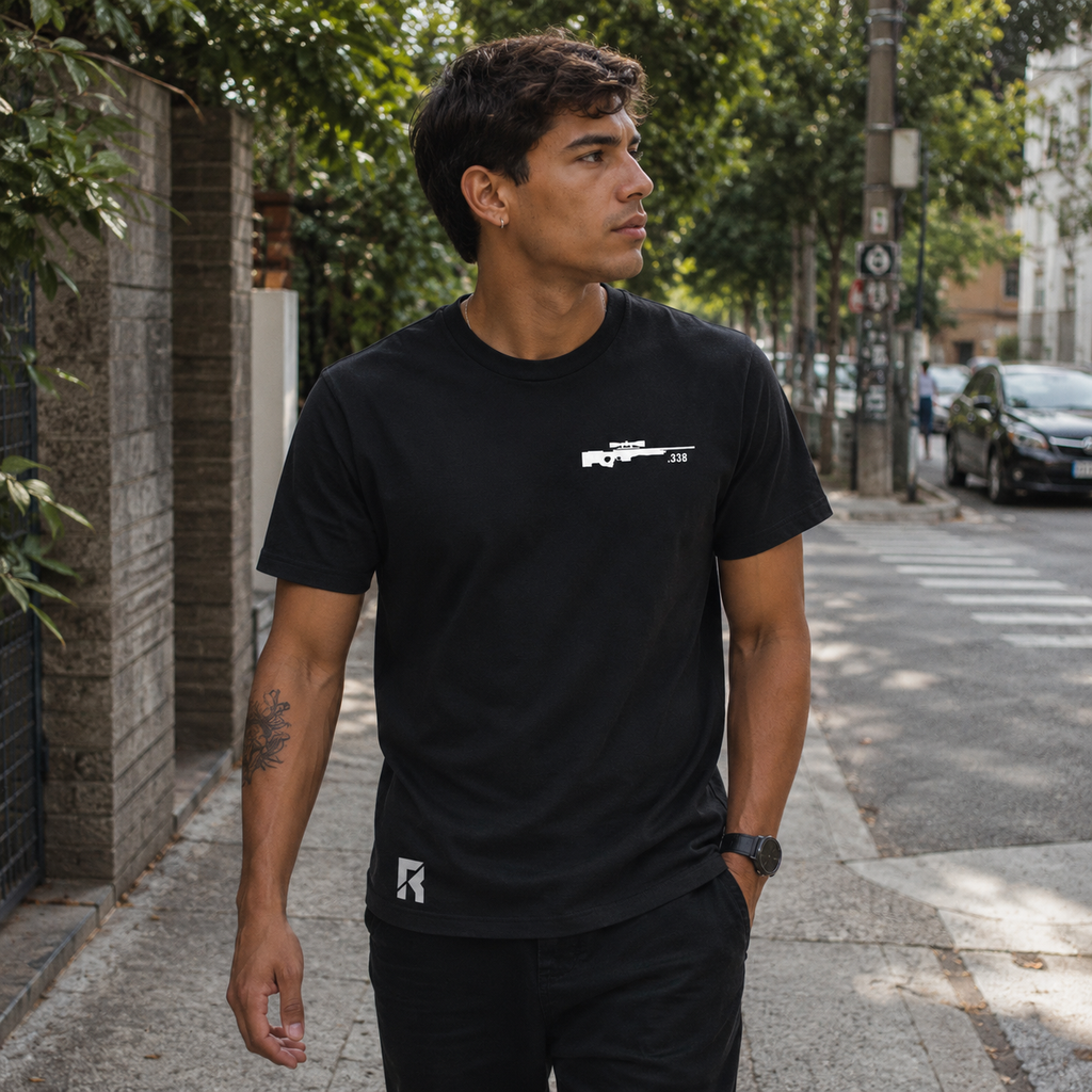 T-Shirt Sniper .338 & Logo Ricco